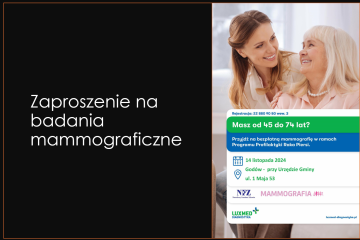 Zaproszenie na badania mammograficzne